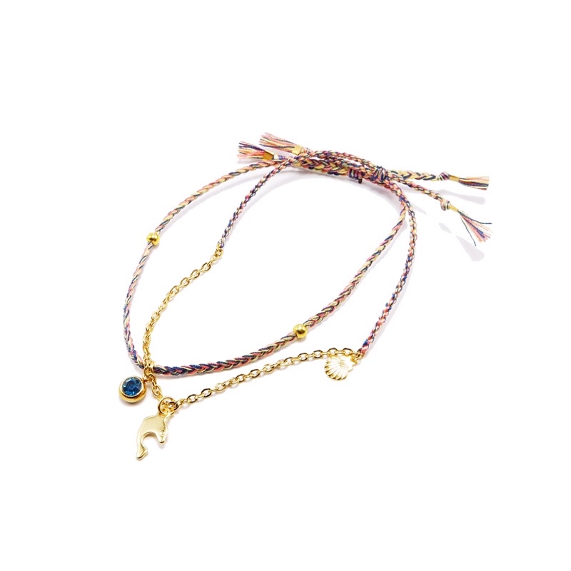 Gelang Tali Gypsy Boho 1 Set Dolphin Allside