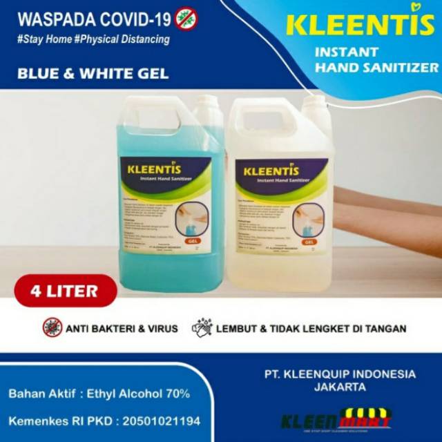 Hand Sanitizer Gel isi 4 liter sudah ada izin Kemenkes