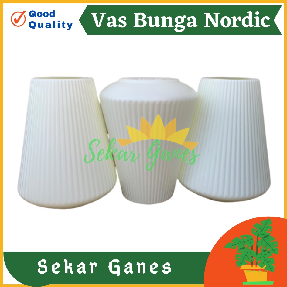 PROMO NKT VAS BUNGA NORDIC Vas Bunga Tanaman Aesthetic Imitasi Plastik Motif Cantik Murah Bagus Hiasan Meja Ruang Tamu Dekor Kantor Nordic Gold Style Besar Kaca - Vas Plastik Motif Texture Unik Lucu Wood Rhombus Diamond Wave Ceramics cocok untuk Pajangan