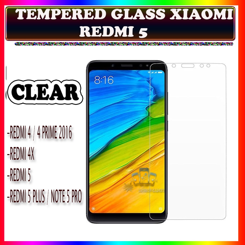 TEMPERED GLASS XIAOMI REDMI 4  REDMI 4 PRIME 2016 XIAOMI REDMI 4X  XIAOMI REDMI 5  XIAOMI REDMI  5 PLUS  XIAOMI REDMI NOTE 5 PRO ANTI GORES KACA TEMPER GLASS