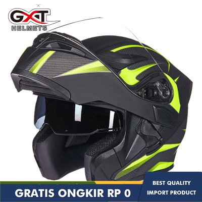 Helm GXT    Lensa Ganda   Modular  Penutup Penuh  Full Face Anti-Kabut Cap 902 Sepeda Motor Impor