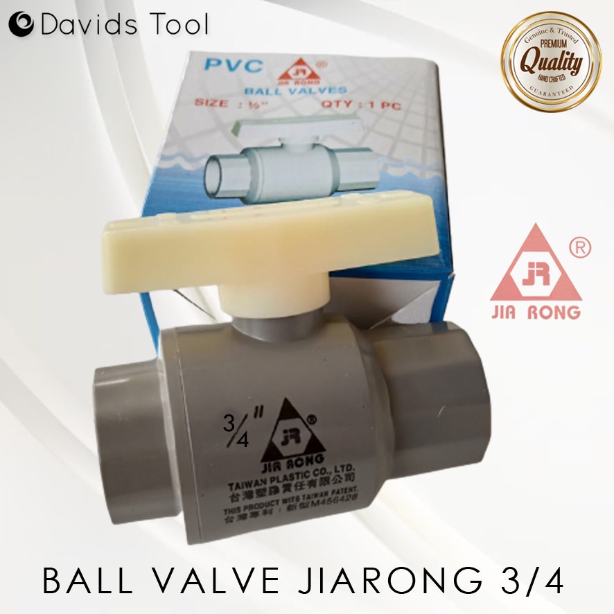 Stop Kran Ball Valve Pvc Jiarong 3/4 inch