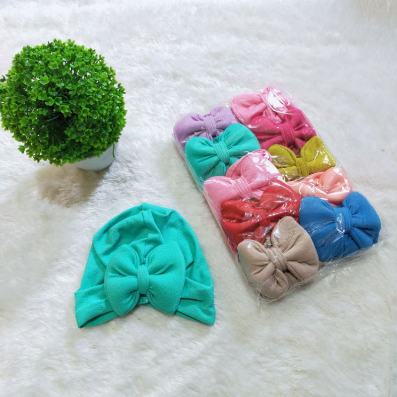Turban Bayi Pita Besar Ciput Anak Murah Umur 0-3 Tahun