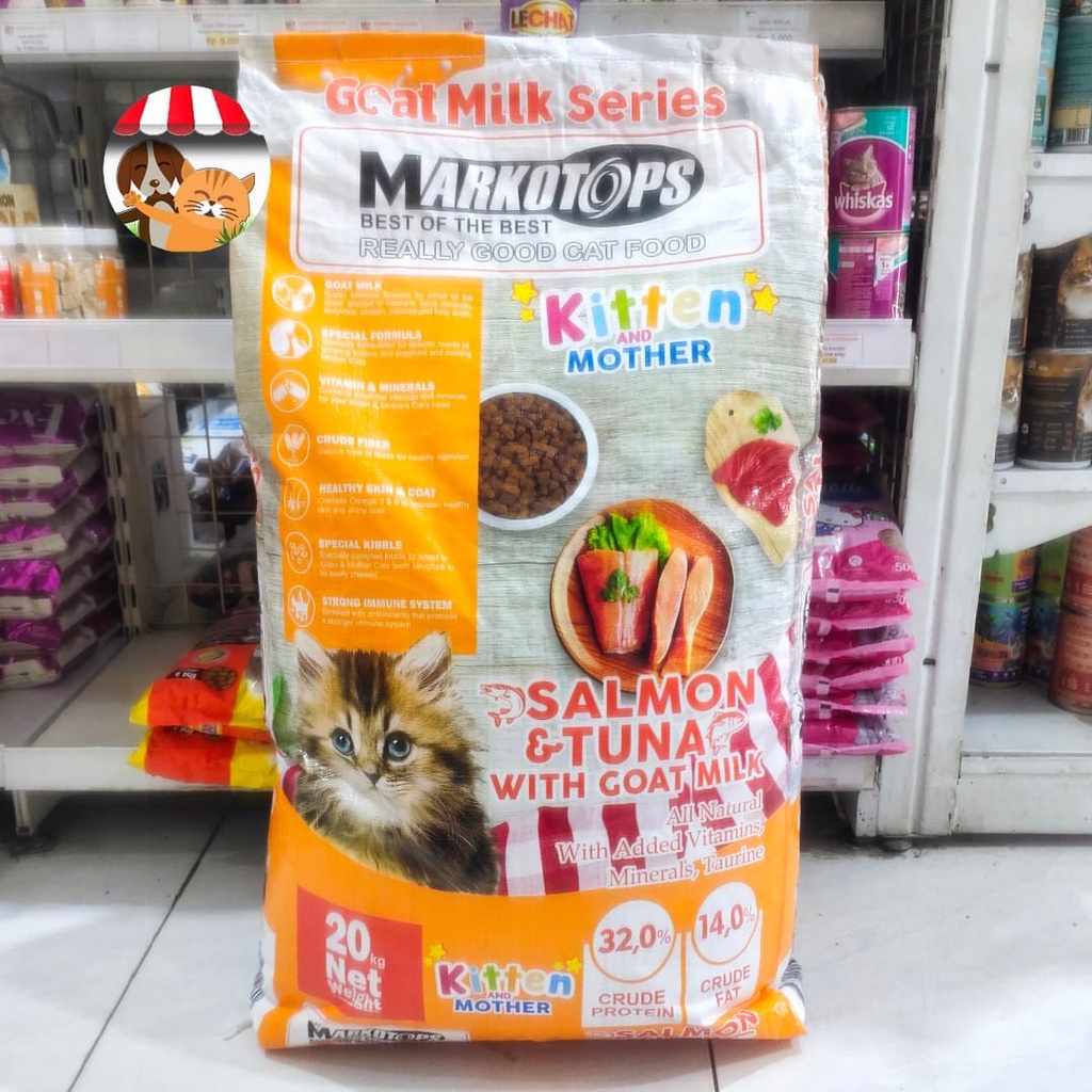 Markotops Kitten And Mother Salmon Tuna 20kg - Makanan Kucing