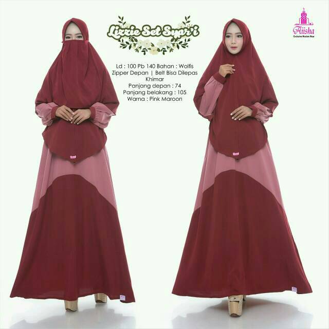 Gamis LIZZIE SET syar'i original by AIISHA
