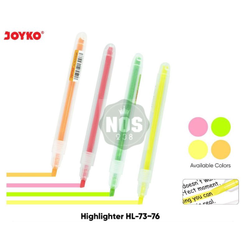 Highlighter Joyko HL-73/74/75/76 Satuan