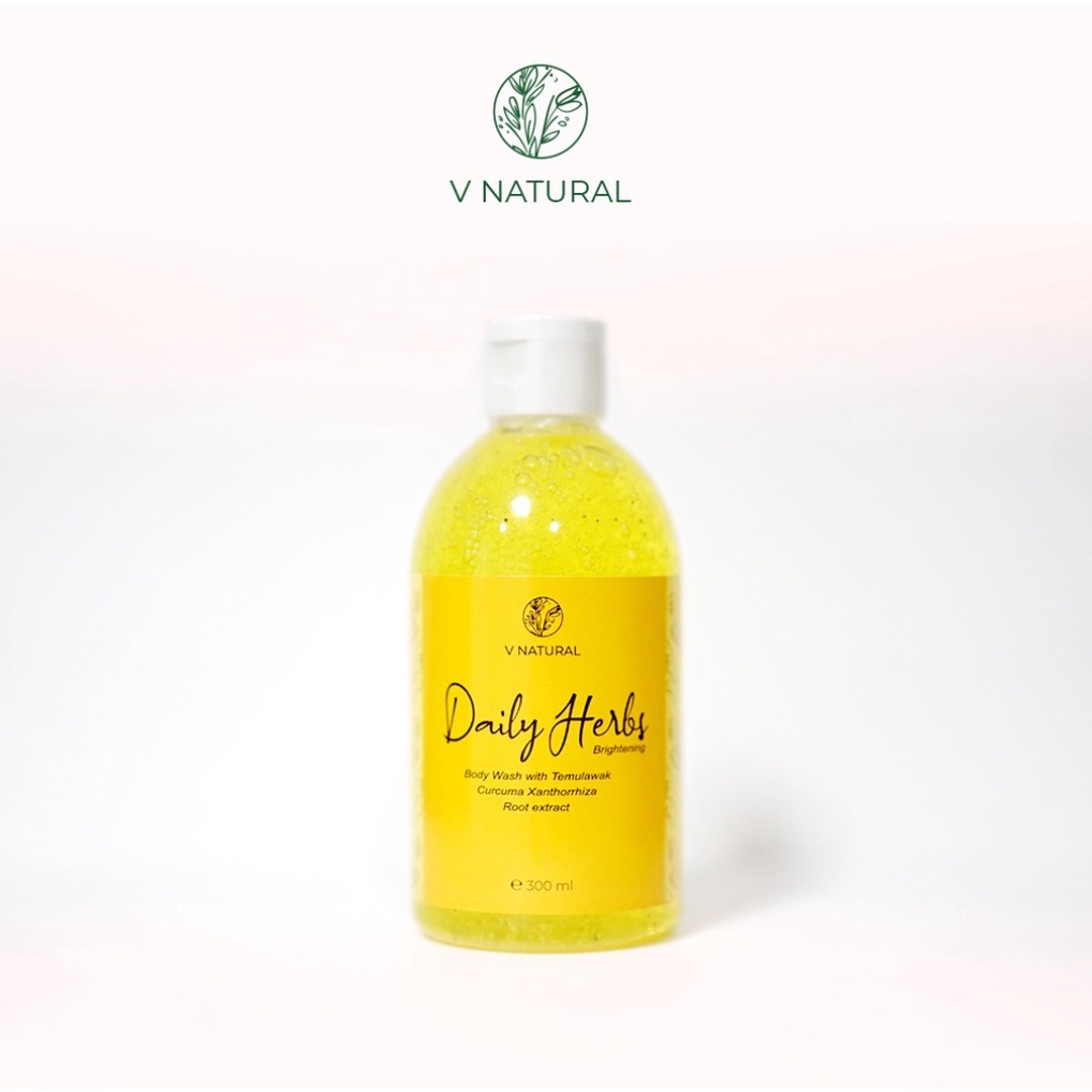 ✨ AKU MURAH ✨ [BARANG SALE] V Natural Brightening Body Wash - Body Herbs (kuning)