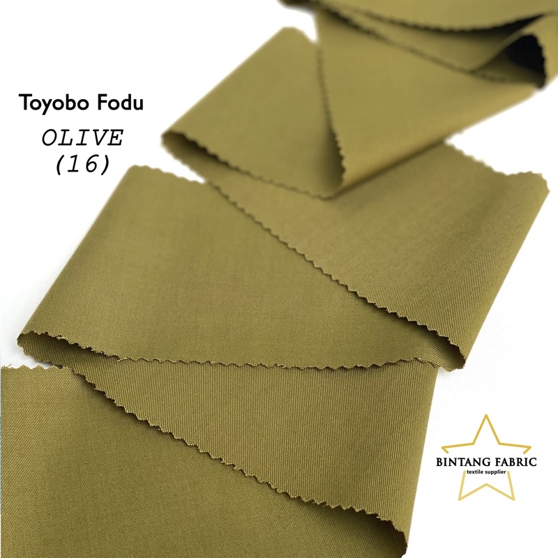 Bahan Kain Katun TOYOBO FODU 1 meter-Olive