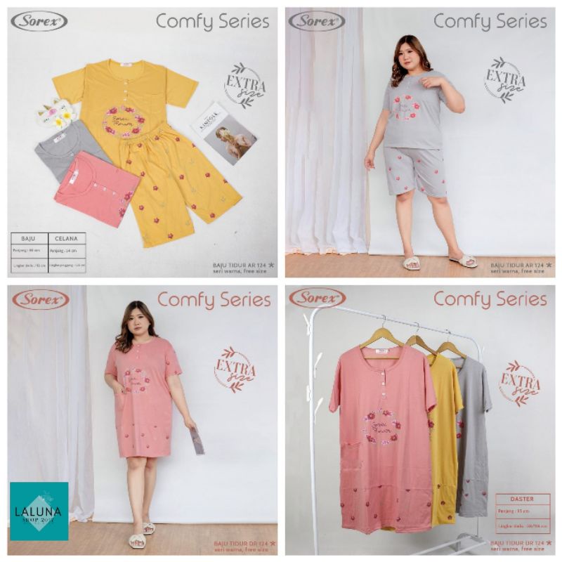 Sorex Baju tidur babydoll AR 124 &amp; Daster DR 124 Camfy series ukuran XL