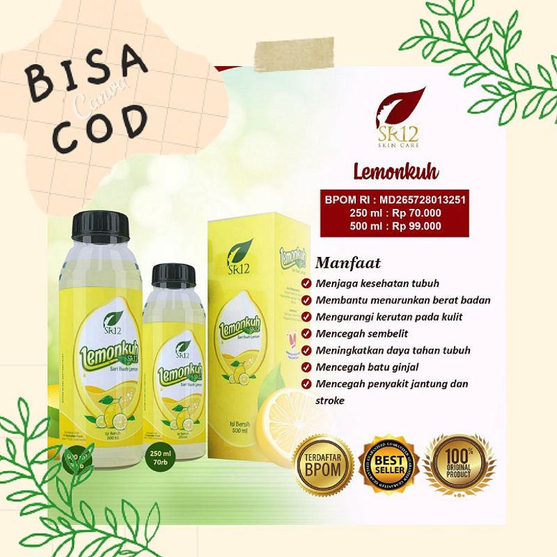 

Lemonkuh SR12 500ml/ sari buah lemon asli