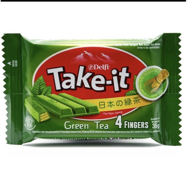 DELFI TAKE IT 4F 35G GREEN TEA NEW / YOGHURT BERRY ECER (1pc)