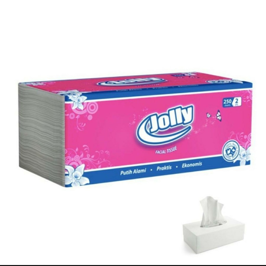 Tissue Jolly 250 Sheet Tissue Wajah Jolly 2 Ply 250 S Tissu Tisu Wajah Tissue Facial Jolly 250 Promo-3