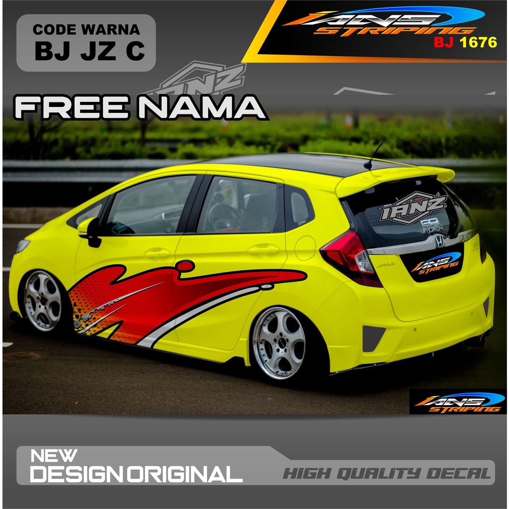 STICKER HONDA BRIO / DECAL STICKER MOBIL / STIKER MOBIL / STIKER MOBIL BRIO, HONDA JAZZ, AGYA, AYLA