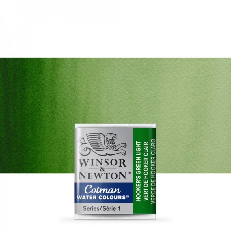 

CAT AIR COTMAN WATER COLOURS HALF PAN HOOKERS GREEN LIGHT WINSOR & NEWTON