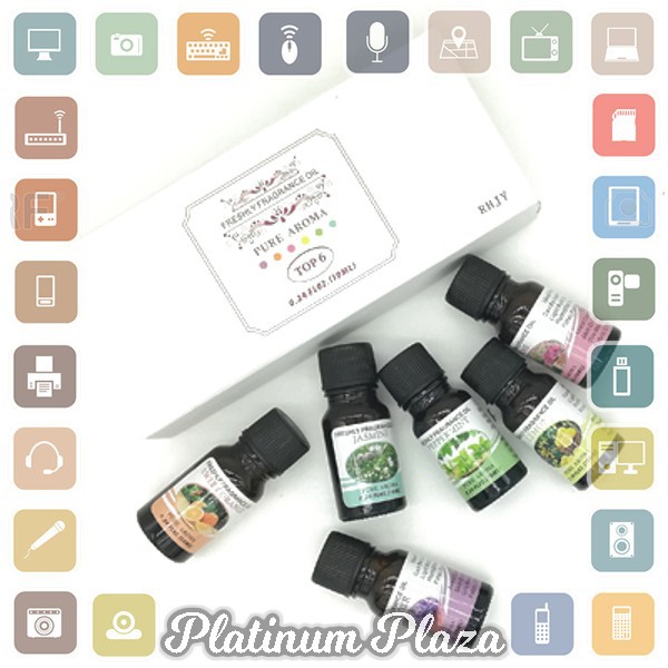 Taffware Pure Aroma Essential Fragrance Oil Minyak Aromatherapy 6 in 1 10ml - RHJY`1T5V0L-