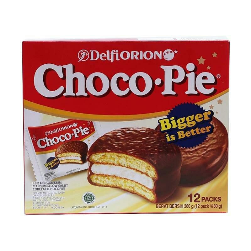 

delfi orion choco pie 360 gram / 12 pack