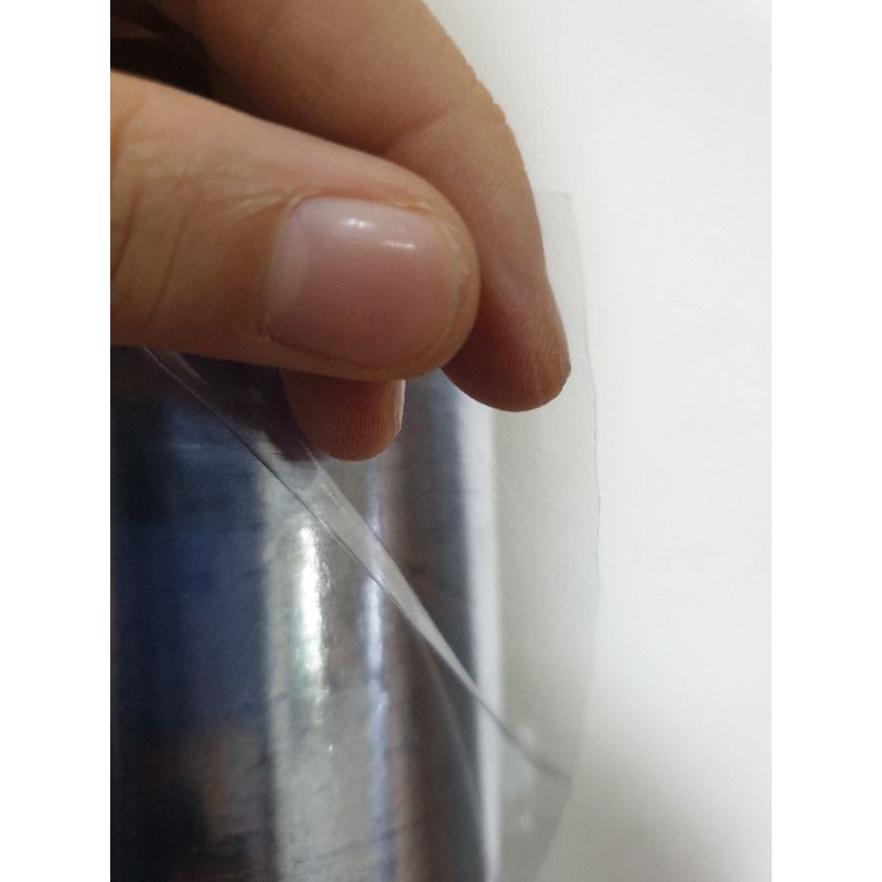 Plastik Mika Lentur Transparan Bening Meteran 1.37M Taplak Meja Tipis Lentur