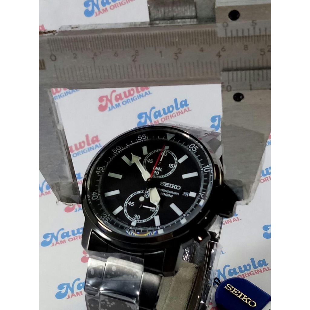 Seiko Marine Sports SNN229P1 Chrono Full Black | Jam Pria SNN229