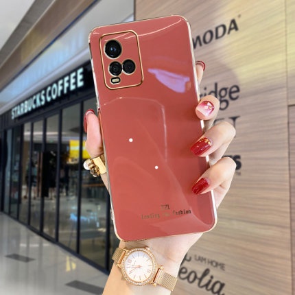 Case Vivo Y21 Case Vivo Y21T Case Vivo Y21S Case Vivo Y33s Case Vivo Y01 Y33T Case Vivo Y20 Y12S Y20S G Y15S Y50 Y30 Y30i Y17 Y15 Y12 Y12i Y95 Y93 Y91 Y91i Y51 Y51A Y53S Fashion Straight Edge Phone Case ZB-Red