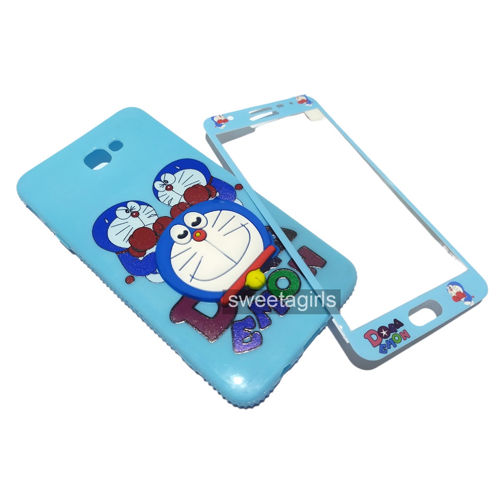 Casing Silikon Jelly Lucu dengan Antigores untuk Samsung Galaxy J7 Prime  - Boneka Karakter Timbul - sweetacase.id - Softcase / COD / Casing Terbaru - Karakter Lucu - Casing Imut - Kesing Hits - Case Gemoy - Kesing - Aesthetic Stitch - Doraemon