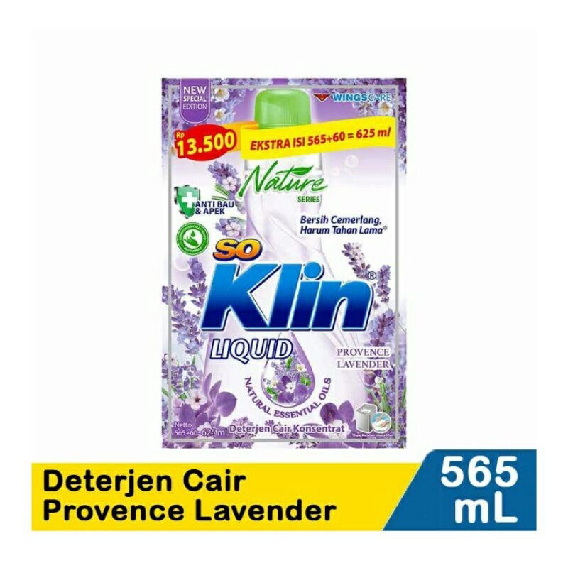 So Klin Detergent Cair Provence Lavender565mL