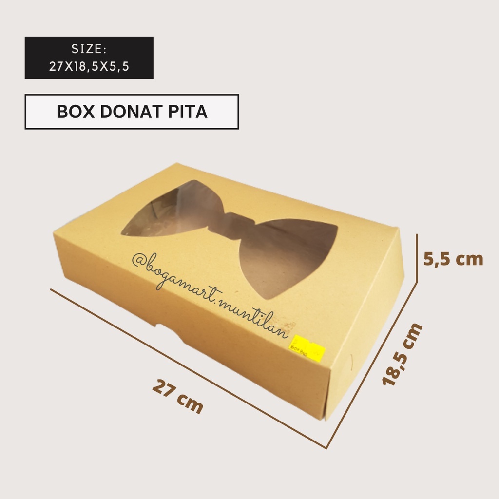 

Box Donat 27x18,5x5,5 / Box Donat Pita 27x18,5x5,5 / Kardus Donat / Dus Donat / Dus Donut / Box Donut / Kemasan Donat / Packaging Donat / Box Donat Window / Kardus Donat Window