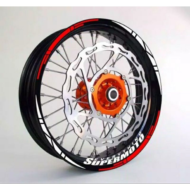 Stiker VELG Motor Supermoto ring 17