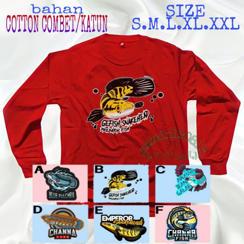 kaos anak channa snakehead/andrao/stewarti/limbata/auranti/maru/pulchra/blue pulchra/barca/marulioid