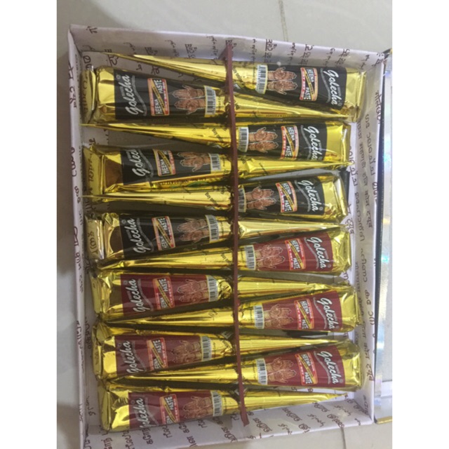 Golecha henna pacar kuku merah cabe maroon marun dan hitam black campur warna