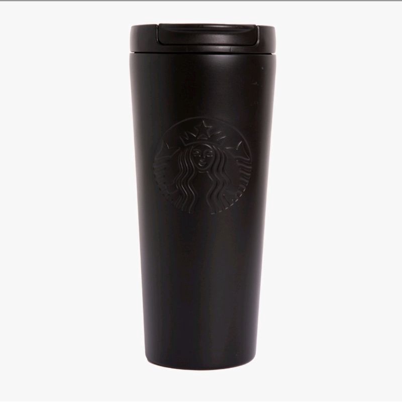 Starbucks Tumbler 16oz Stainless Steel Etched Siren Black Core S11067453