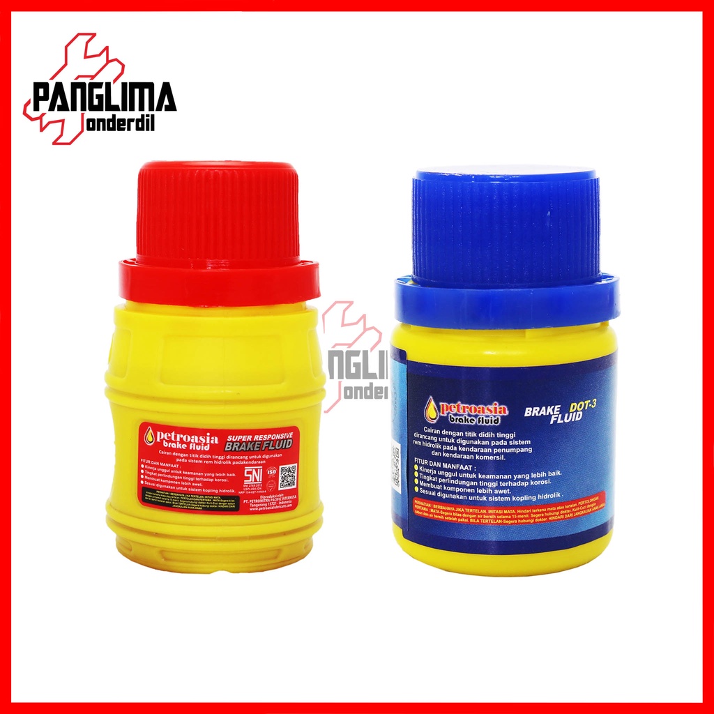 Petroasia Minyak Rem-Dot3 SNI Red-Merah-Neutral 50 Ml-50ml Oli-Oil-Brake Fluid 3 Dot Merk Petro asia-Netral