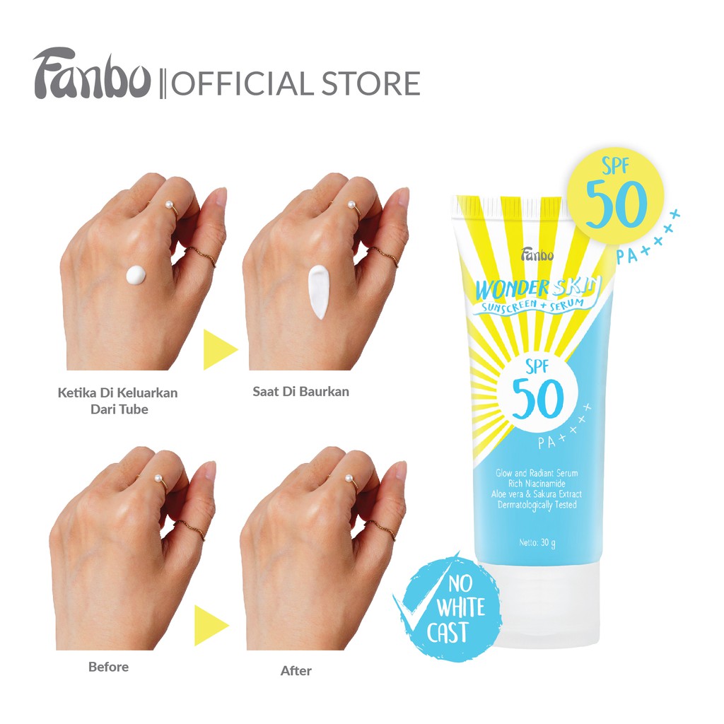 Fanbo Wonder Skin Sunscreen &amp; Serum - SPF 50 PA ++++ 30gr