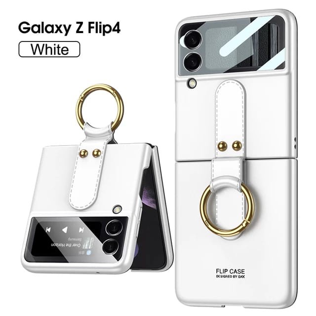 SAMSUNG GALAXY Z FLIP 4 5G FLIP 3 RING CASE WITH COVER SCREEN PROTECTOR