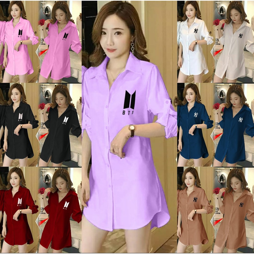 *[MCFK] Longtop Wanita Kekinian / Longtop Korea Model Tangan Panjang / Tunik Wanita Elegant