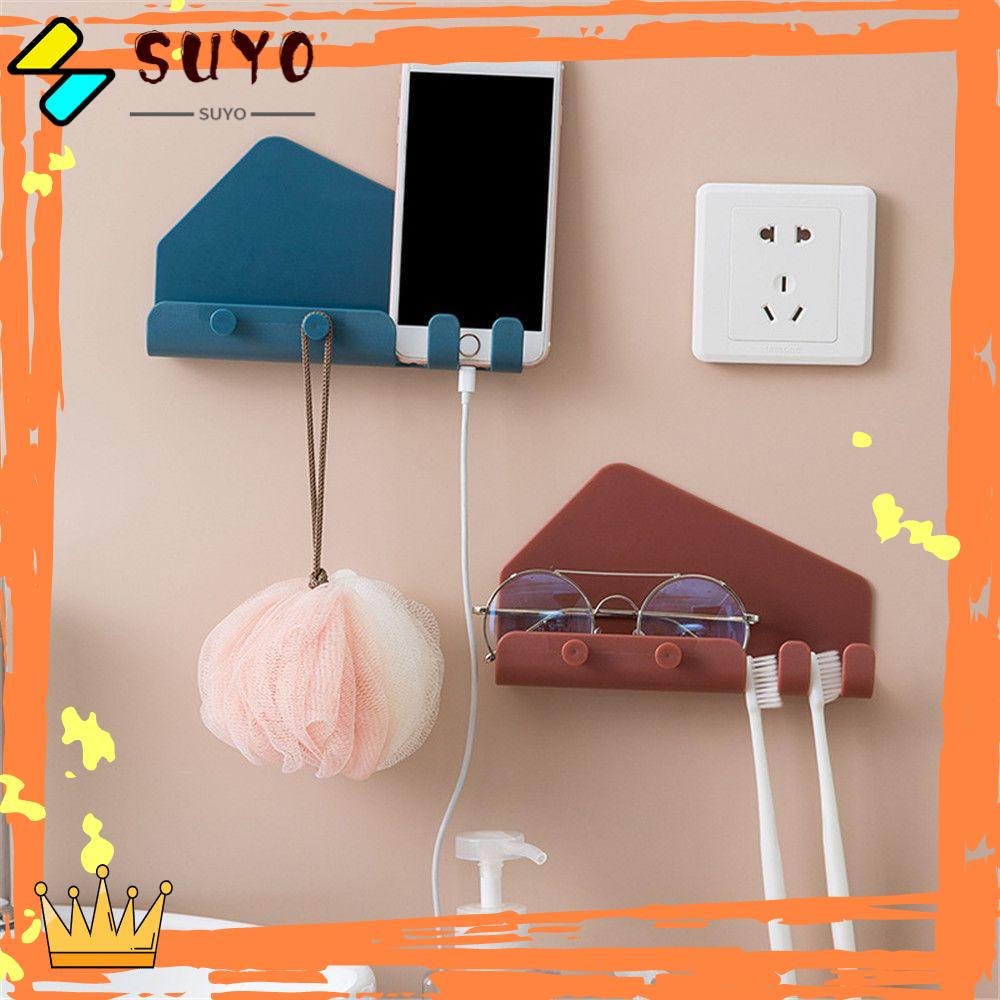 Suyo Bracket Kait Gantung Dinding Praktis Multifungsi Holder Charger Handphone / Tablet