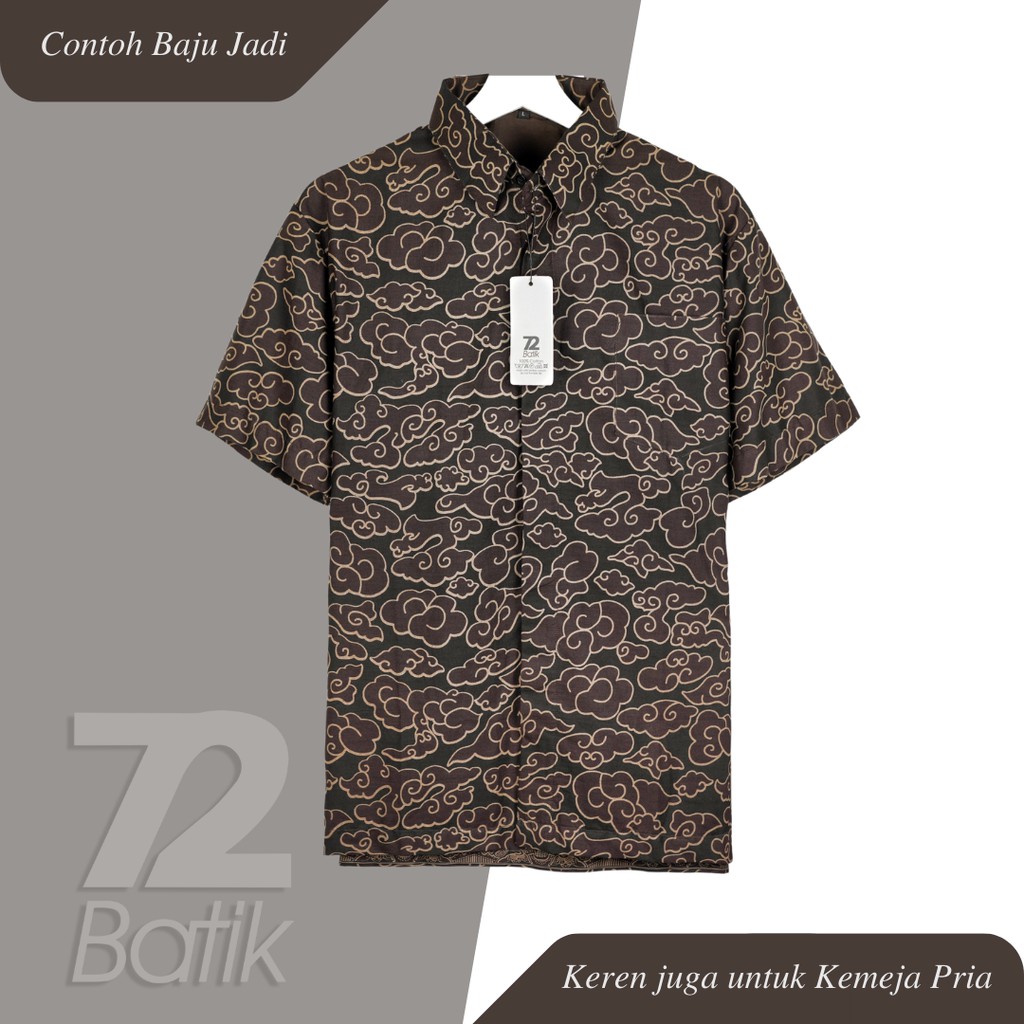 KAIN BATIK PREMIUM Bahan Katun Motif Mega Mendung Warna Coklat Choklat Cokelat Hitam 727324 Cap 72 Jarik Jarit Samping Kebat Panjang Batik Katun Modern Premium Bahan Seragam Batik Pernikahan Kantor Keluarga Murah Kamen Jadi Batik Bali Lembaran