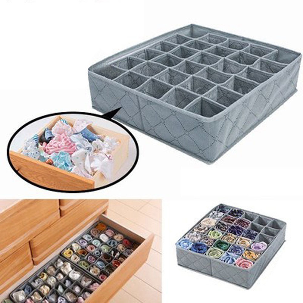 30 Cells Bamboo Charcoal Underwear Ties Sos Drawer Closet Organizer Storage Box Shopee Indonesia