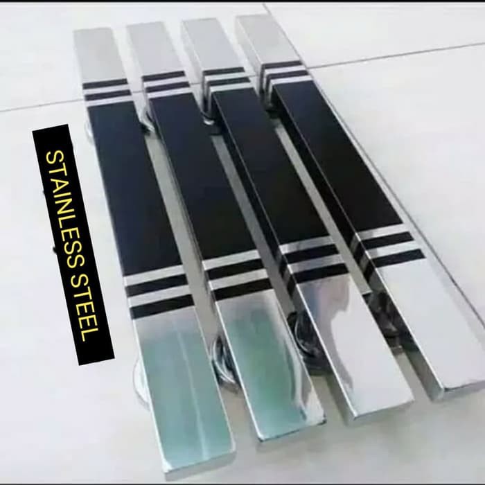 gagang pintu rumah - handle pintu rumah kotak hitam 60cm brass