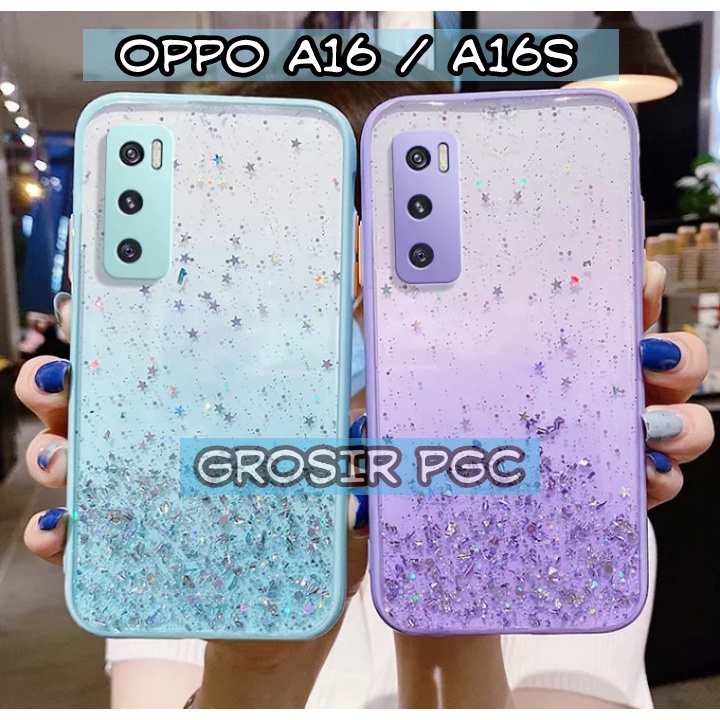 SOFTCASE GLITER ( OPPO A16 / A16s ) TERBARU CASE DOVE GLITER FUZE TRANSPARAN DENGAN PROTEKSI KAMERA,