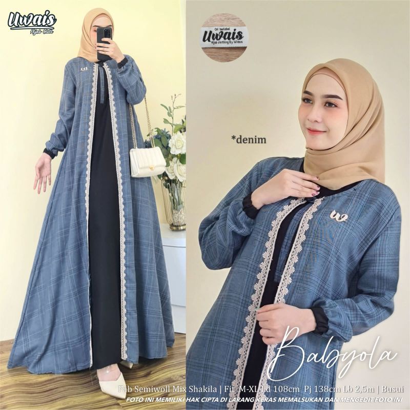 Babyola gamis terbaru original uwais restok