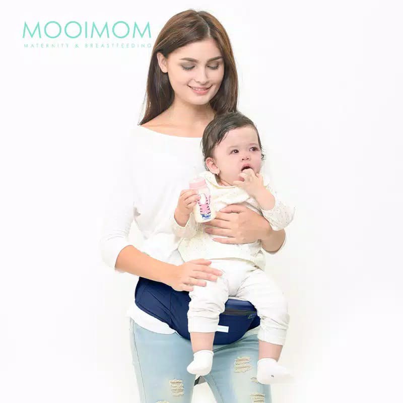 MOOIMOM LIGHTWEIGHT HIPSEAT CARRIER GREY / hipseat mooimom / hipseat mooimom original / baby carrier