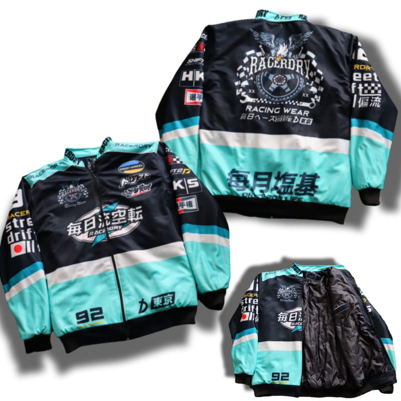 Jaket Motor Pria Touring Full Printing Sublimation Size L Xl