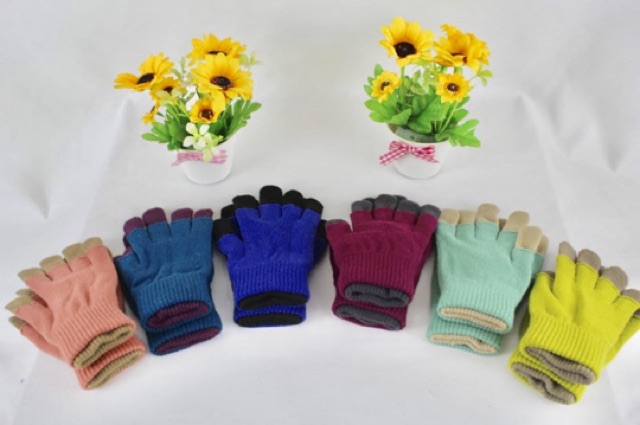 Sarung Tangan Rajut Wool Glove Winter Musim Dingin 3in1