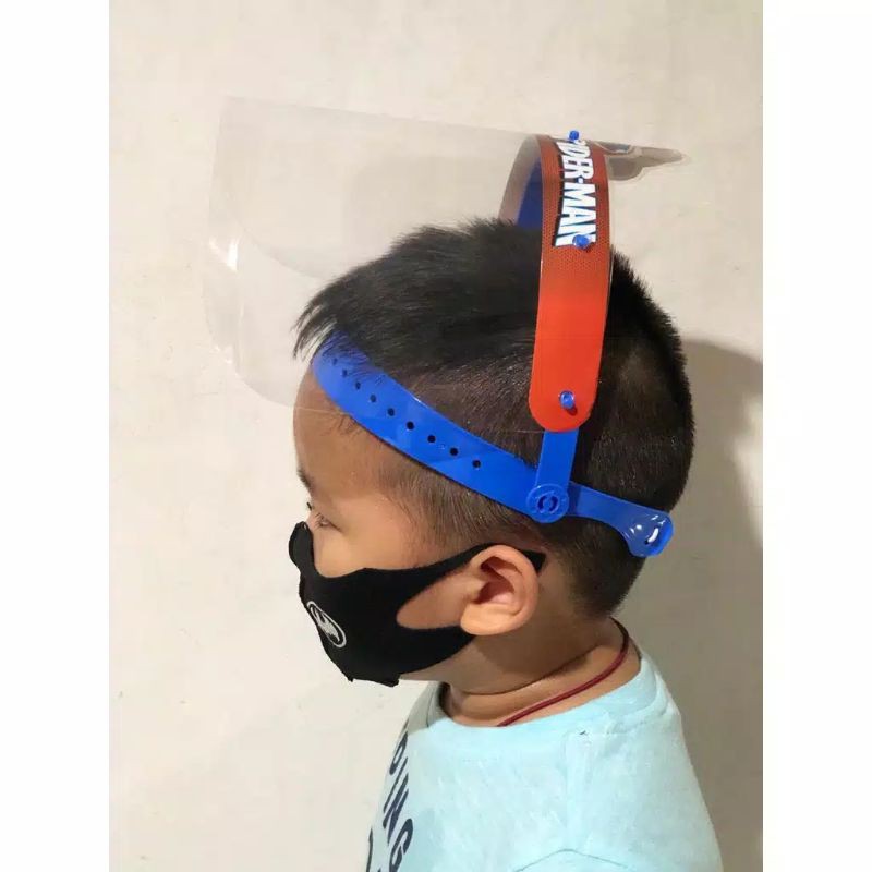 Face Shield karakter anak buka tutup