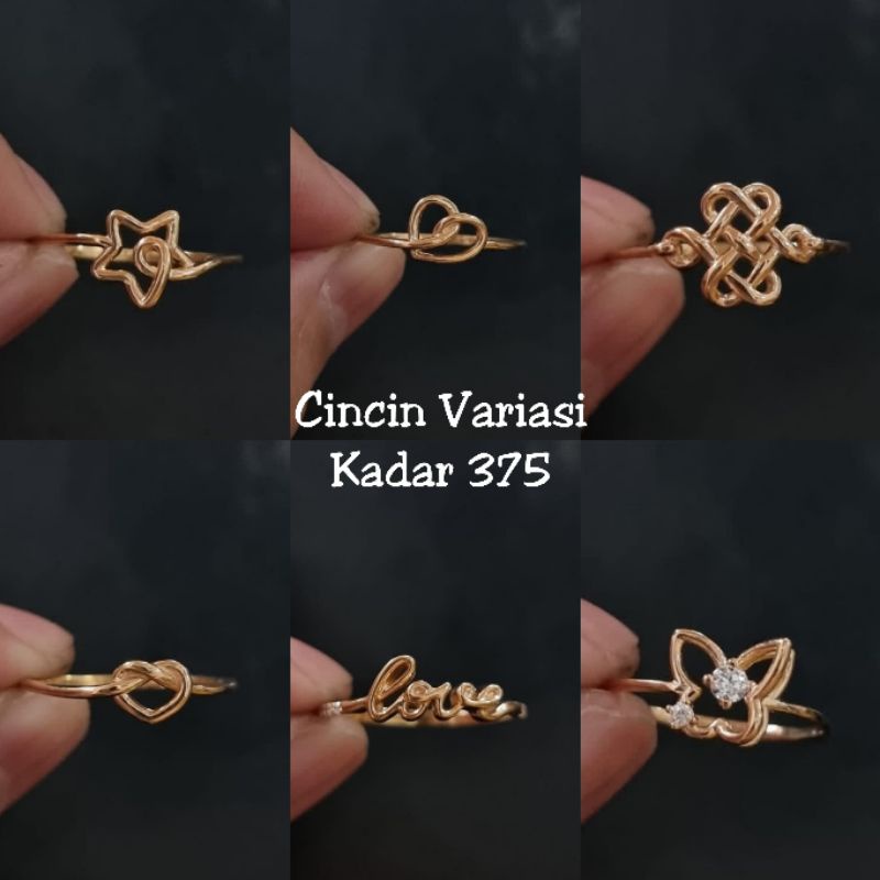 Cincin Emas Motif Mata Kadar 375