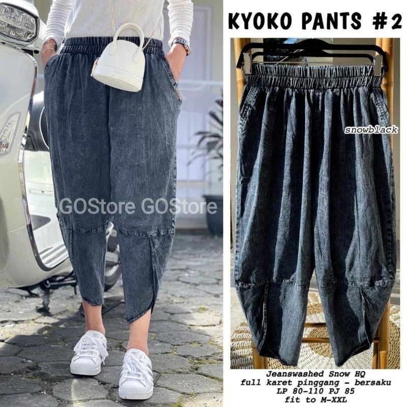 KYOKO PANTS | Celana Wanita Katun Twill Kekinian LP 105-118 Fit XXL | Celana Casual Korea Terbaru