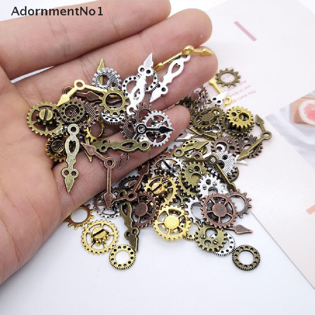 (AdornmentNo1) 100pcs / Lot Liontin Bentuk Roda Gigi Gaya Punk Untuk Aksesoris Perhiasan DIY