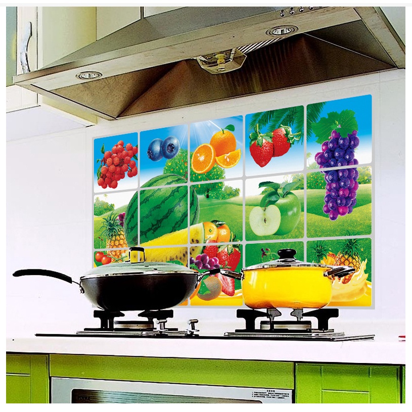 Stiker Dinding Dapur Motif anti minyak
