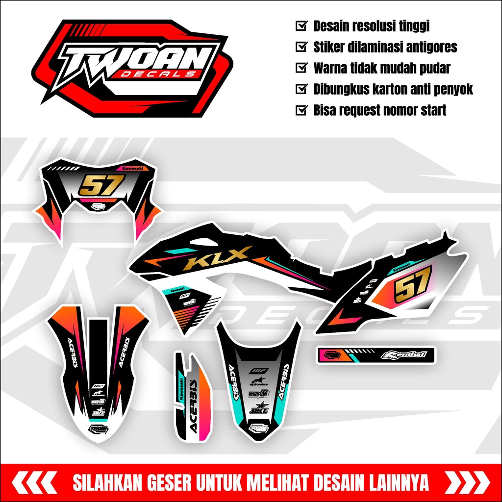 Decal KLX BF grafis 018 - FULLBODY CUTTING RAPI