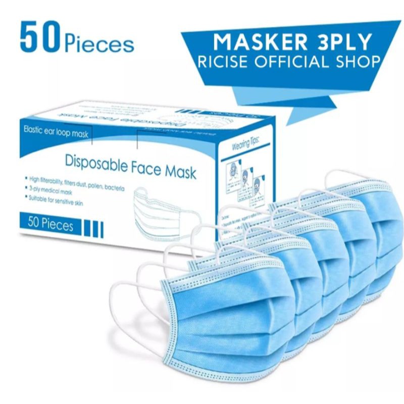 Masker 3ply Earloop